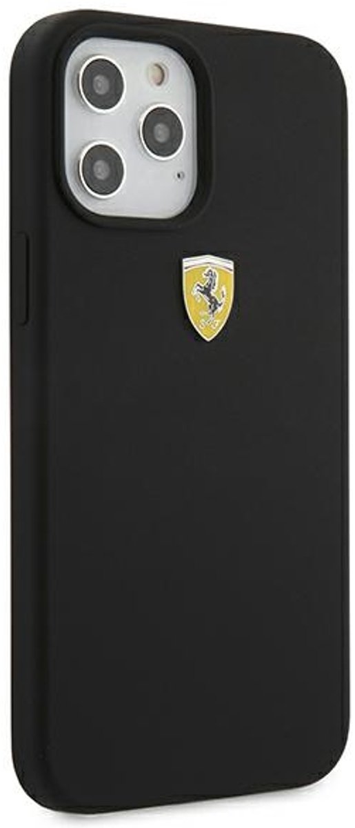 Ferrari - FESSIHCP12LBK - iPhone - 12 - Pro - Max - 6.7 - zwart/zwart - hardcase - On - Track - Siliconen van Merkloos — afbeelding 2
