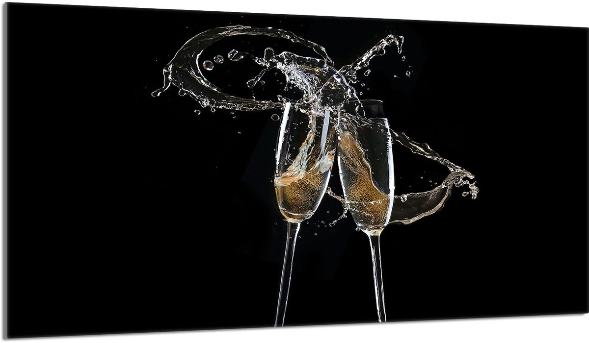 TMK ArtDeko Serie - Beschermplaat van Glas - 90x52cm - Wijn - Hardglas