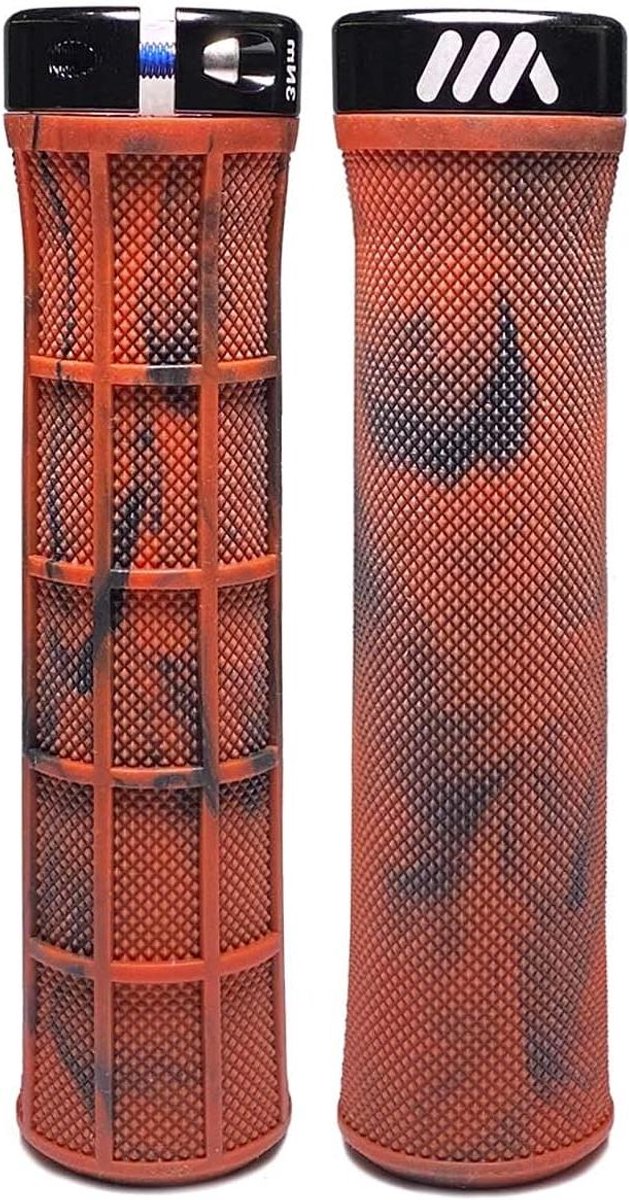 Mountainbike Handvatten - Fietsgrepen Stuur - Fietsen Controle Verbeteren - Dubbele Dichtheid Polymeer - 135 mm Lengte - Rood Camo