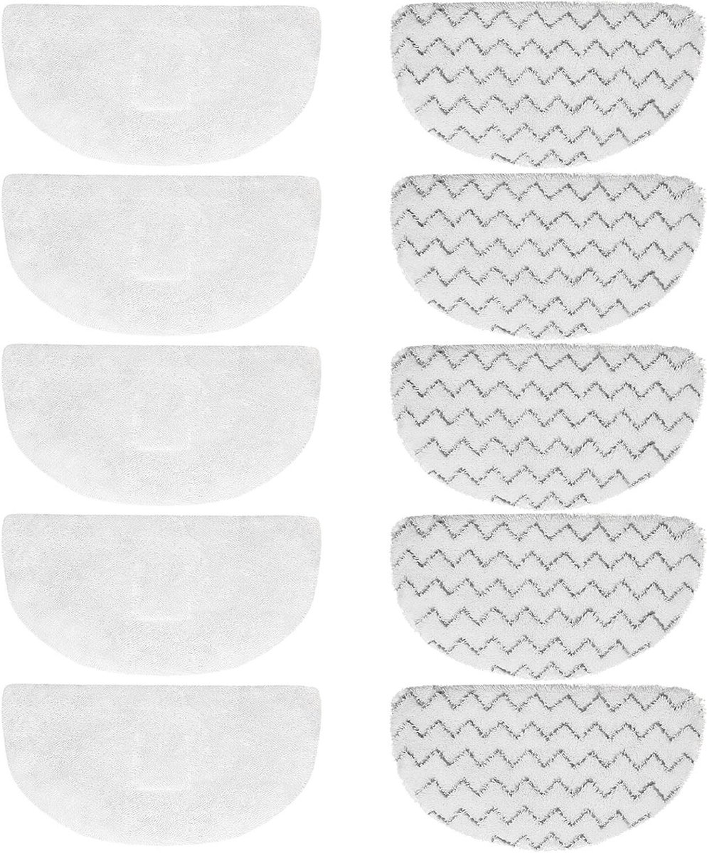 Stoomreiniger Pads - Dweil Pads - Vloeren Reinigen - Dubbele Textuur - 10 Stuks - Wit