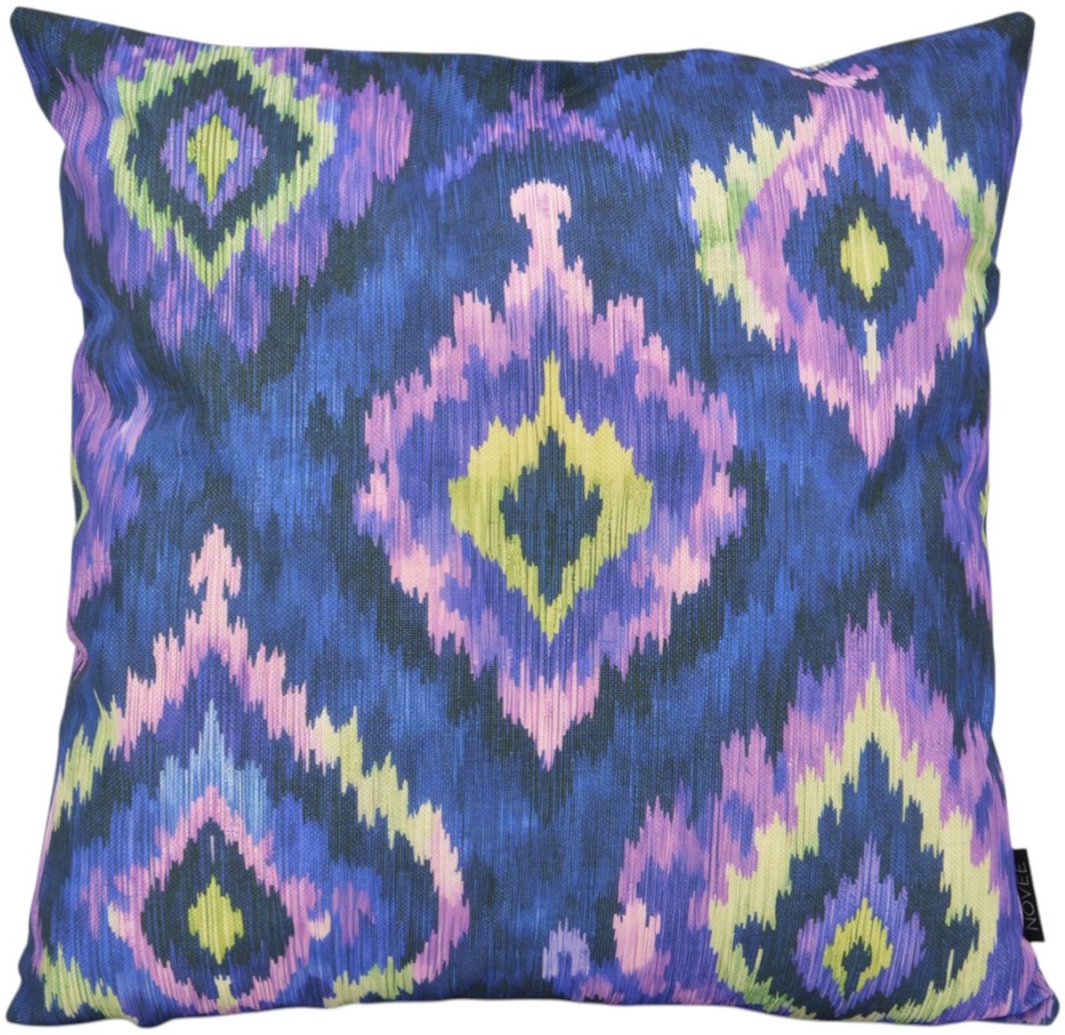 NOVÉE Sierkussen Ikat Indigo | 45x45 cm | Katoen/Linnen blauw