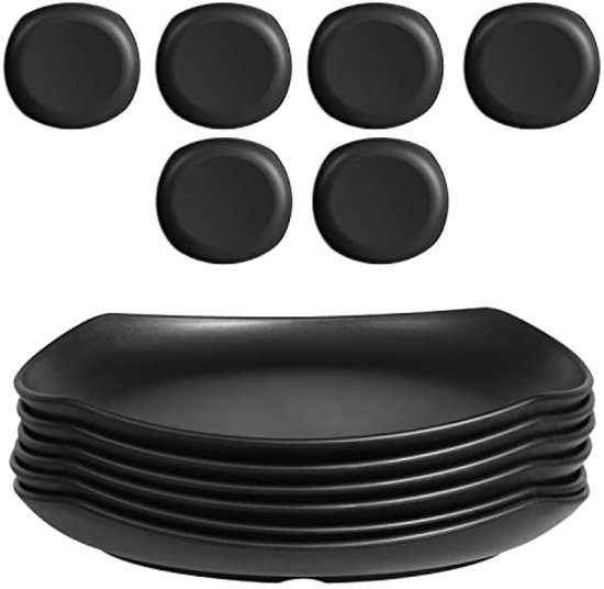 Large Plates 6 Pack 24.1 cm Dinner Plates for BBQ RV Picnic Camping Shatterproof PP Plate for Children and Adults Lightweight Plastic Plates Microwave and — afbeelding 5