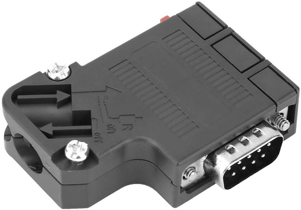 Allecto - DP-adapter - 6ES7972-0BA41-0XA0 - Vlamvertragend ABS - Geschikt voor DP-connector - Duurzaam en veilig - Ideaal voor industriële toepassi...