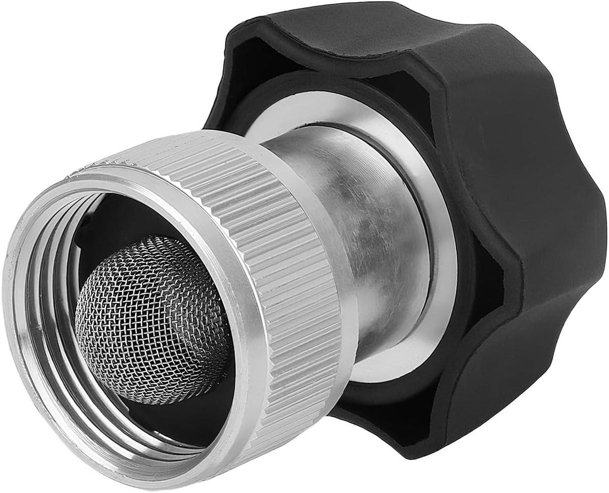 Hogedrukreiniger Adapter - Slangkoppeling Reiniger - Tuin Schoonmaken - Lekvrije Verbinding - 43 cm - Zilver Zwart