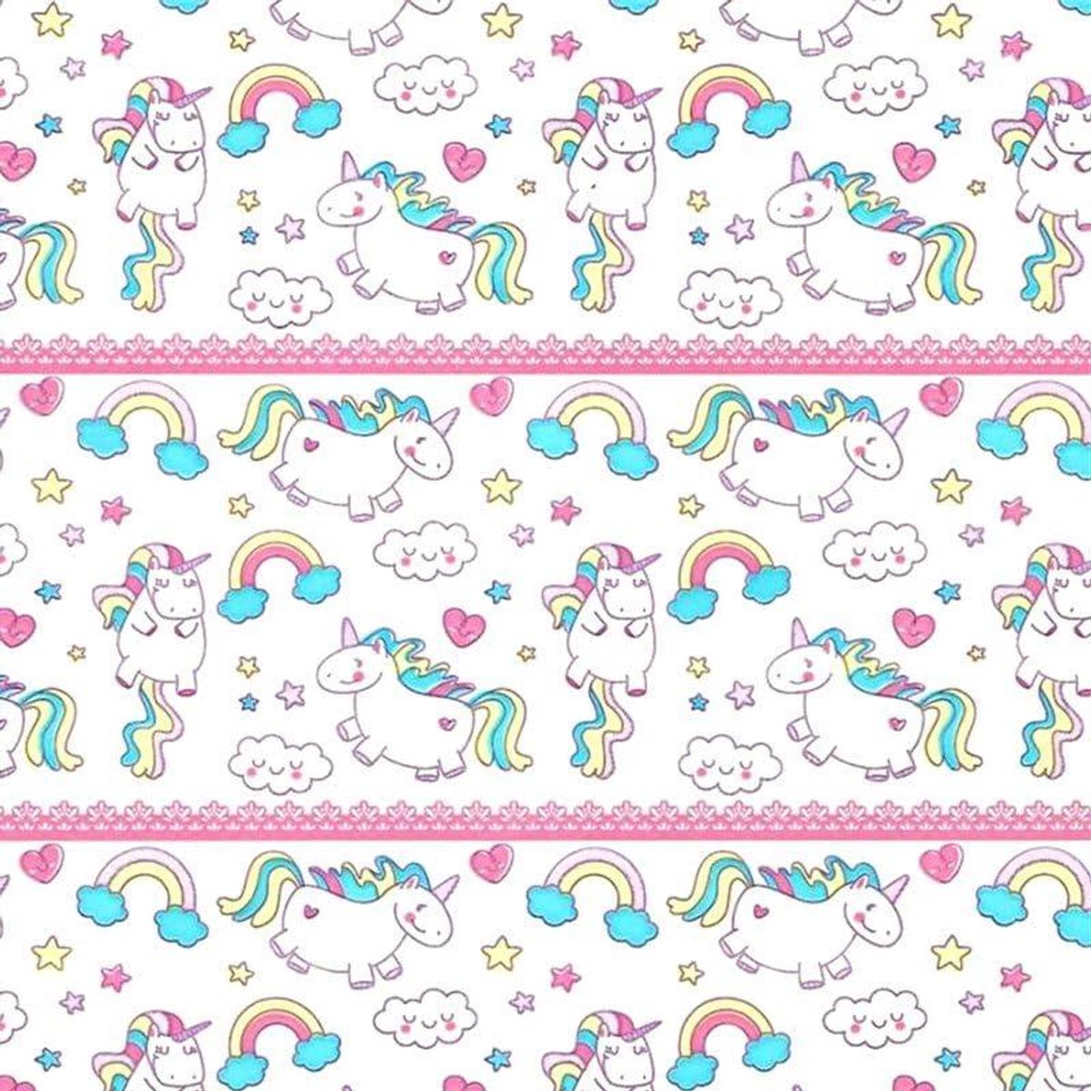 Cadeaupapier Eenhoorn - Inpakpapier Kinderen - Cadeaus Versieren - Hoge Kwaliteit Papier - 70 cm x 100 m - Roze