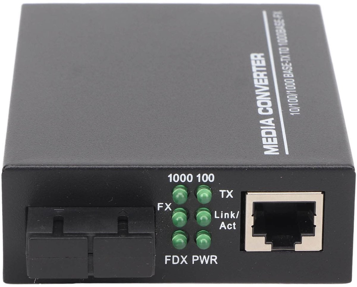 VT Goods - Ethernet Switch Converter - 1000Mbps Fiber Transceiver - Snelle verbinding - 2 SC Poorten - Ideaal voor netwerkverbetering - Geschikt voo...