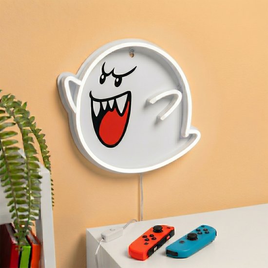 Super Mario Boo neon muurlamp van Paladone — afbeelding 5