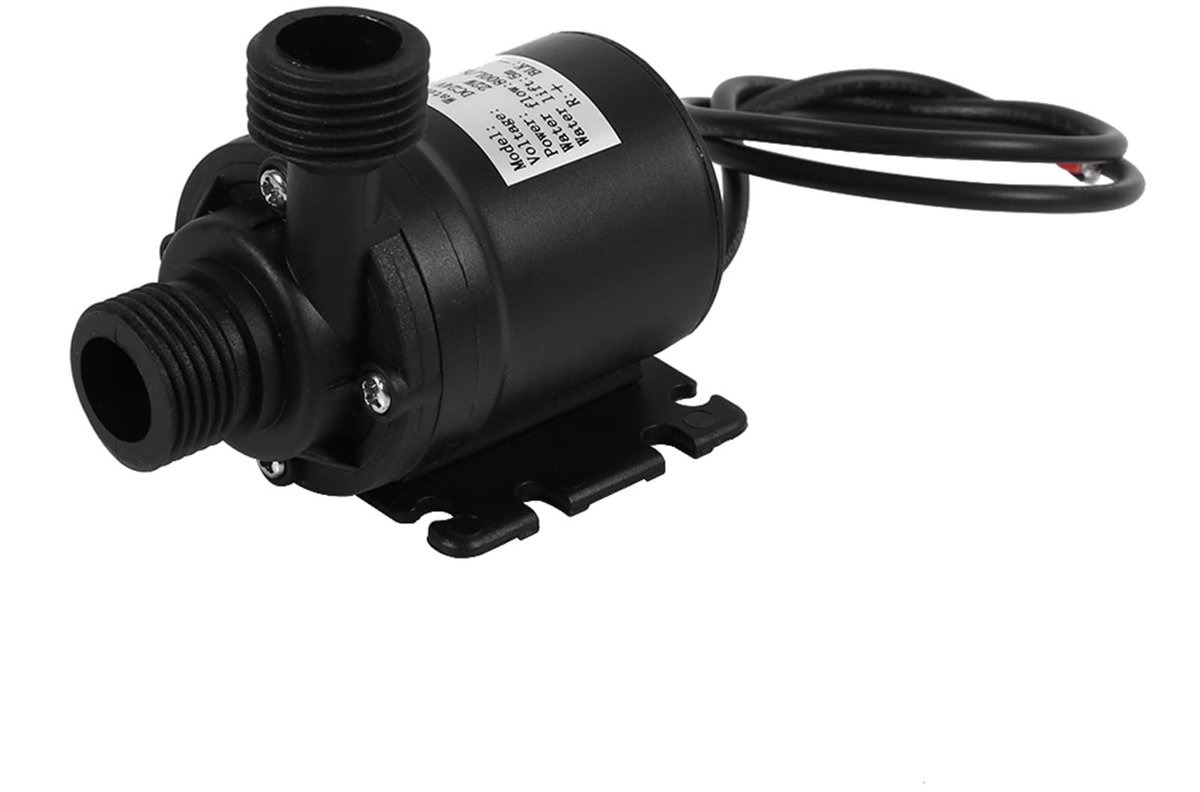 Allecto - Elektrische dompelpomp - Geluidsarme warmwatercirculatiepomp - Compact formaat - Zwart - 800 l/h - Geschikt voor aquarium en vijver - 5 m...
