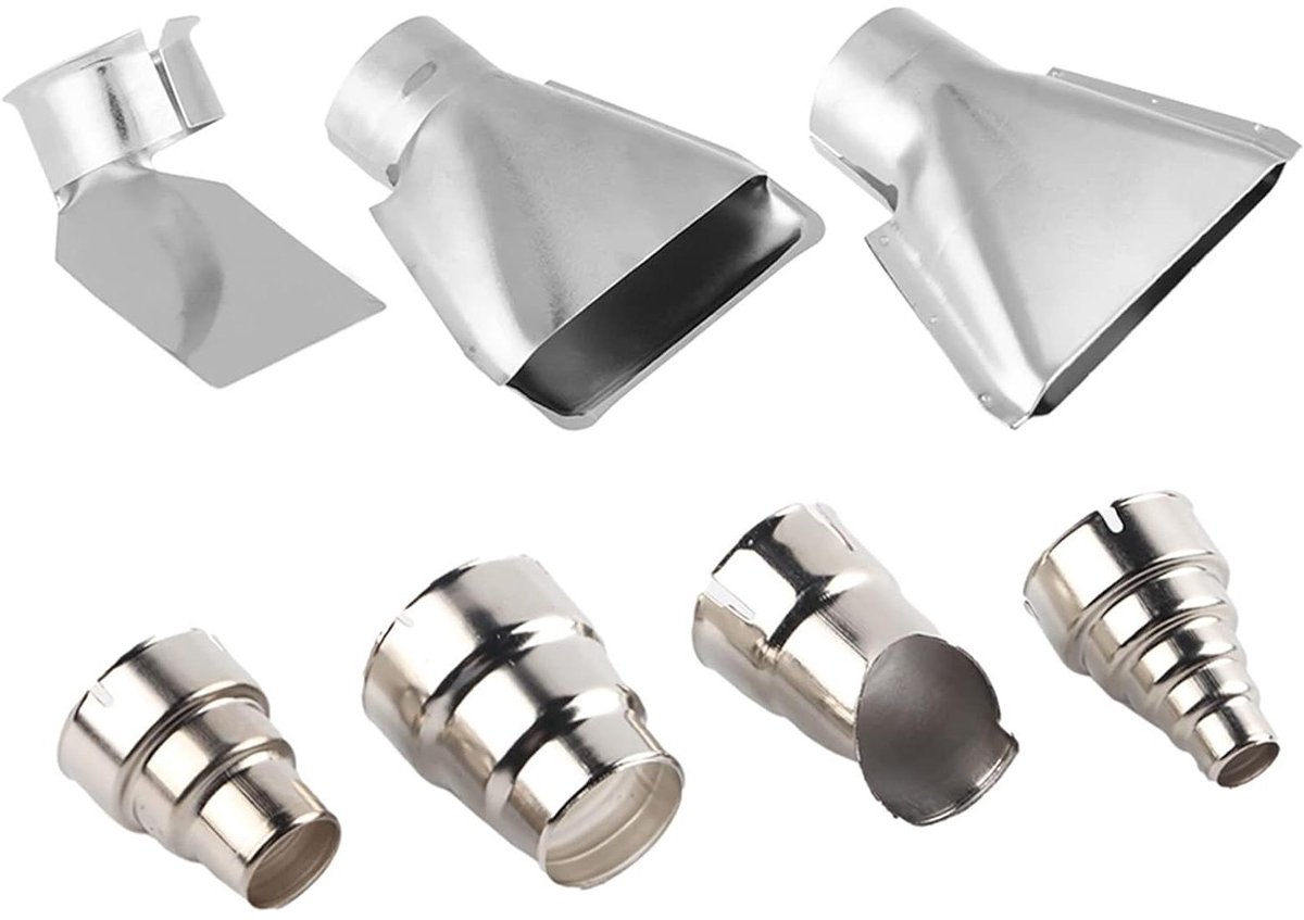 Heteluchtpistool Mondstukken - Verwarmingselementen Accessoires - Precisiewerk - Roestvrij Staal - 35-40 mm - Zilver