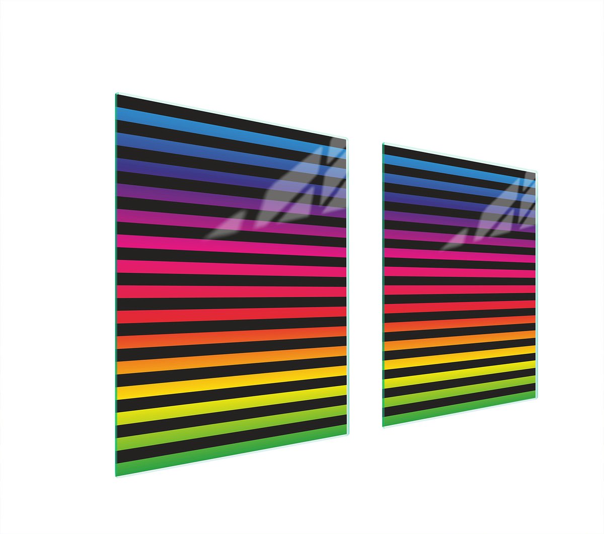 TMK ArtDeko - Glazen Beschermplaat - 85x52 cm - Gekleurd