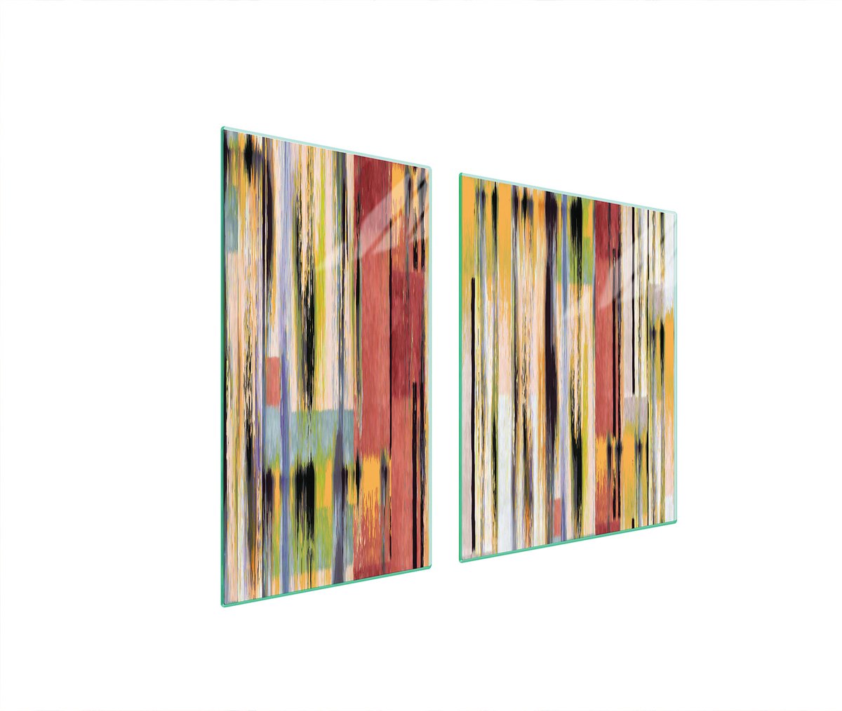 TMK ArtDeko Serie - Beschermende Glazen Plaat - 90x52cm - Kleur - Hittebestendig