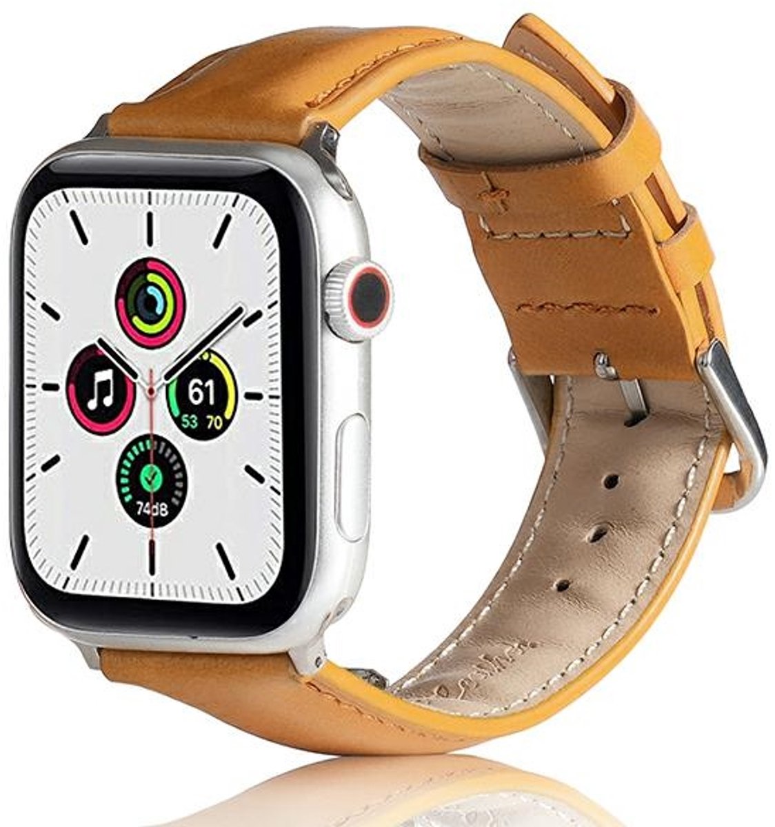Beline Apple Watch Leren band 38/40/41mm lichtbruin