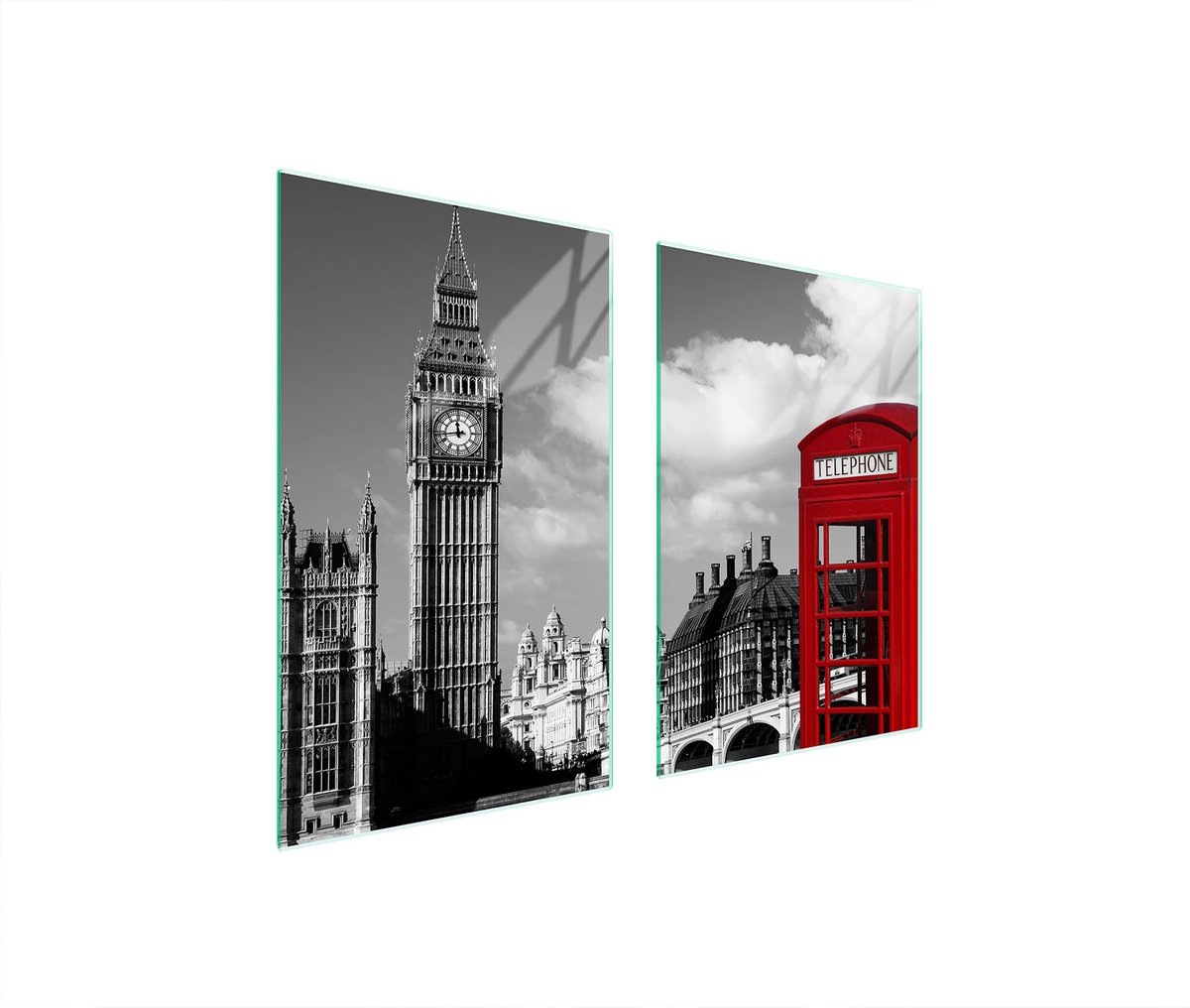 TMK ArtDeko - Snijplank - Glas - Londen Thema - Beschermplaat