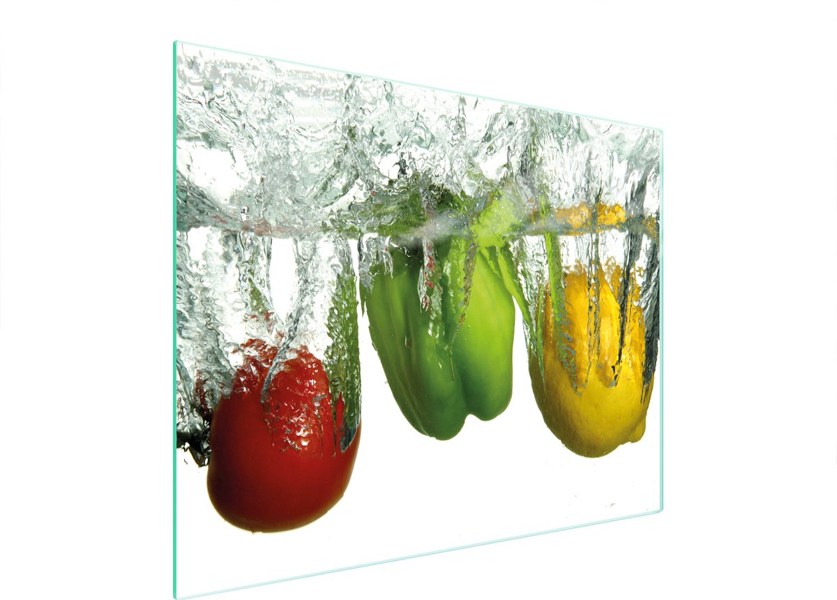 TMK ArtDeko - Snijplank - Glas - 52x40 cm - Paprika Print