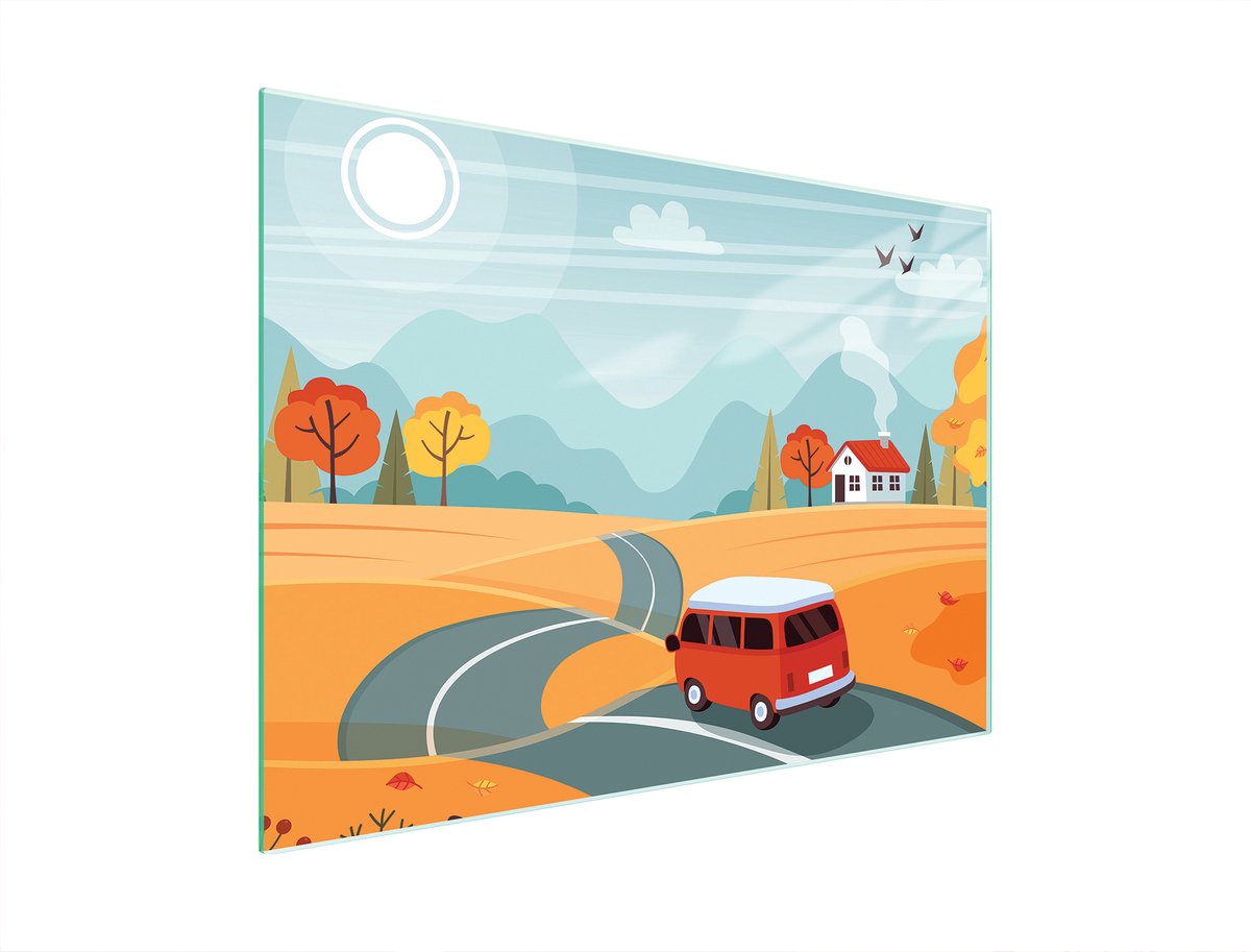 TMK ArtDeko Serie - Glazen Snijplank - 40x30 cm - Hittebestendig - Antislip - UV Druk
