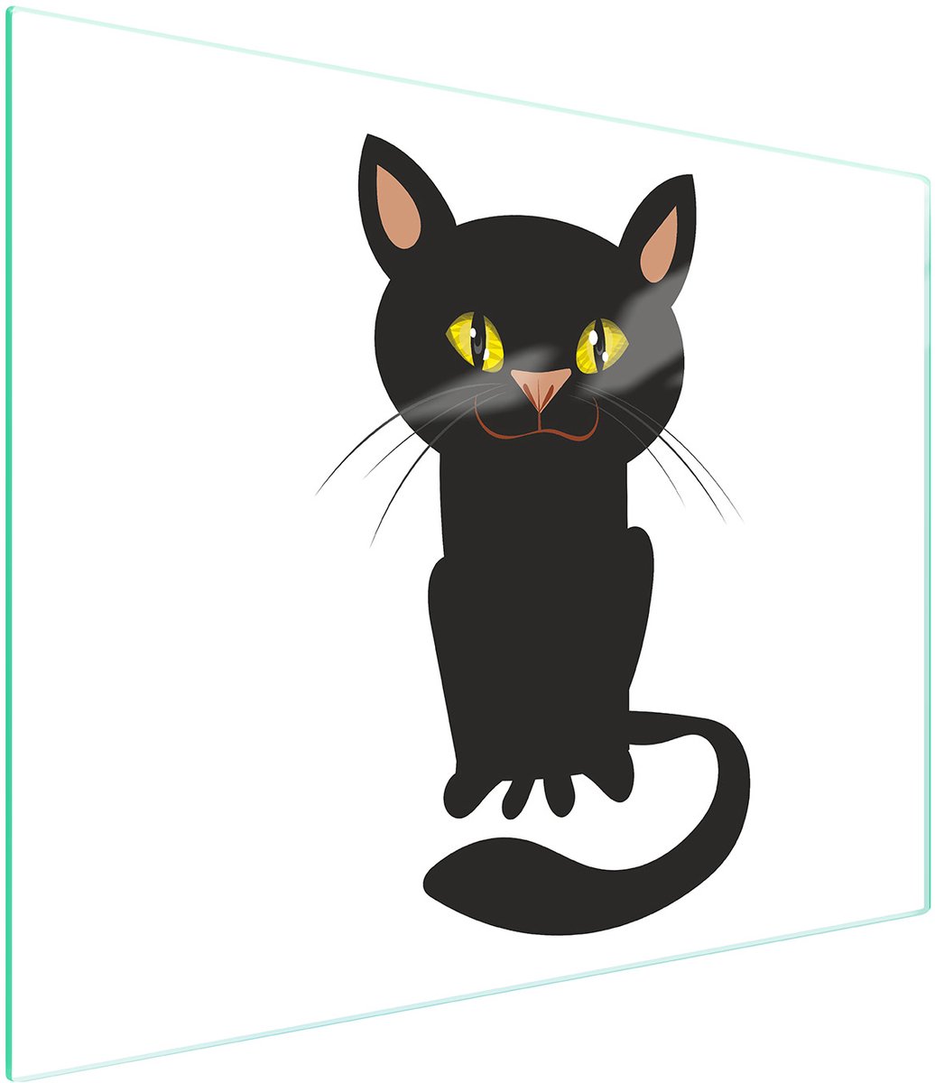 TMK ArtDeko - Glazen Snijplank - 52x30 cm - Kat - UV-print