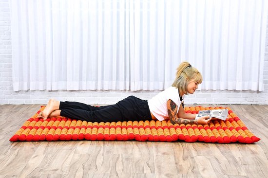 Opvouwbaar Matras - Japanse Futon Gastenbed - Ontspanning en slapen - Natuurlijke kapok vulling - 190 x 145 cm — afbeelding 3
