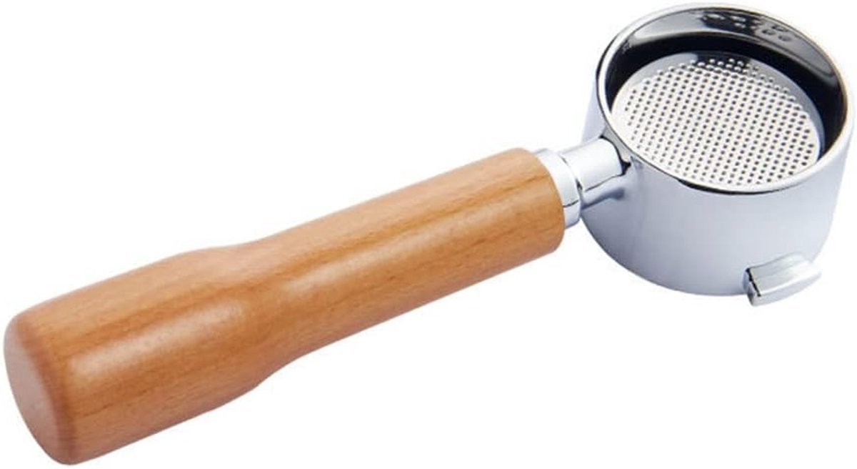Espressohouder zonder basis 51 mm 2 oren voor DeLonghi ECOV311.GR geschikt voor koffiezetapparaten roestvrij staal beukenhout perfect voor espresso liefhebbers