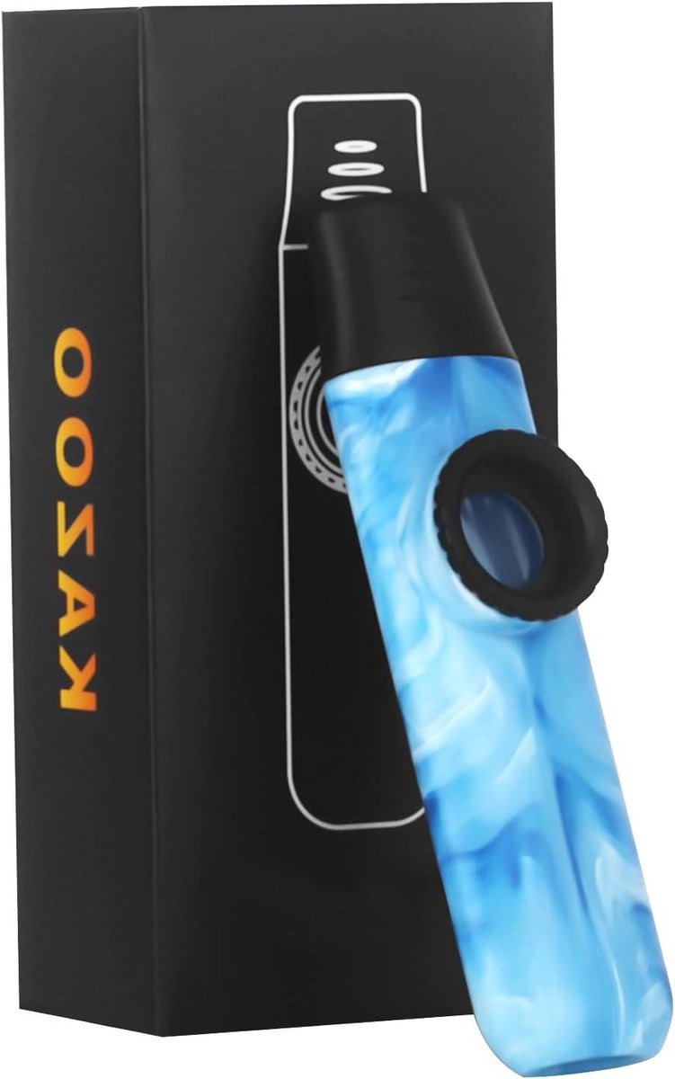 Kazoo Jade Stijl - Mondharmonica Blaasinstrument - Muziek Maken - Verstelbare Toon - 32 g - Blauw
