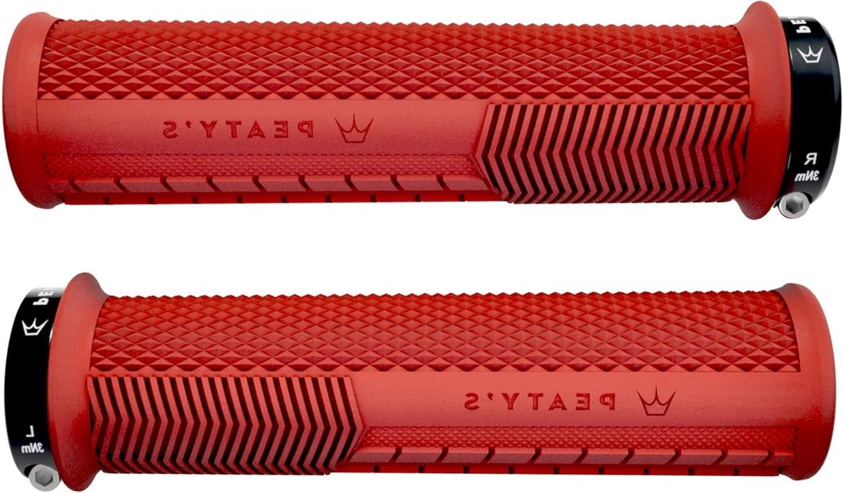 Fietsstuur Handvatten - MTB Handvatten Grips - Fietsen Offroad - Impact Damping Ontwerp - Dun - Rood