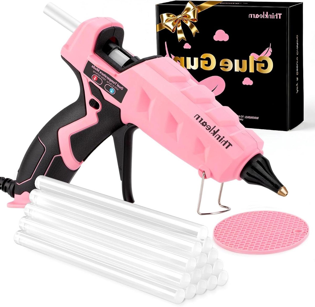 Lijmpistool - Hot Glue Gun - Klusjes en hobby - Dubbele Temperatuur - 21 x 6.7 x 17.7 cm - Roze