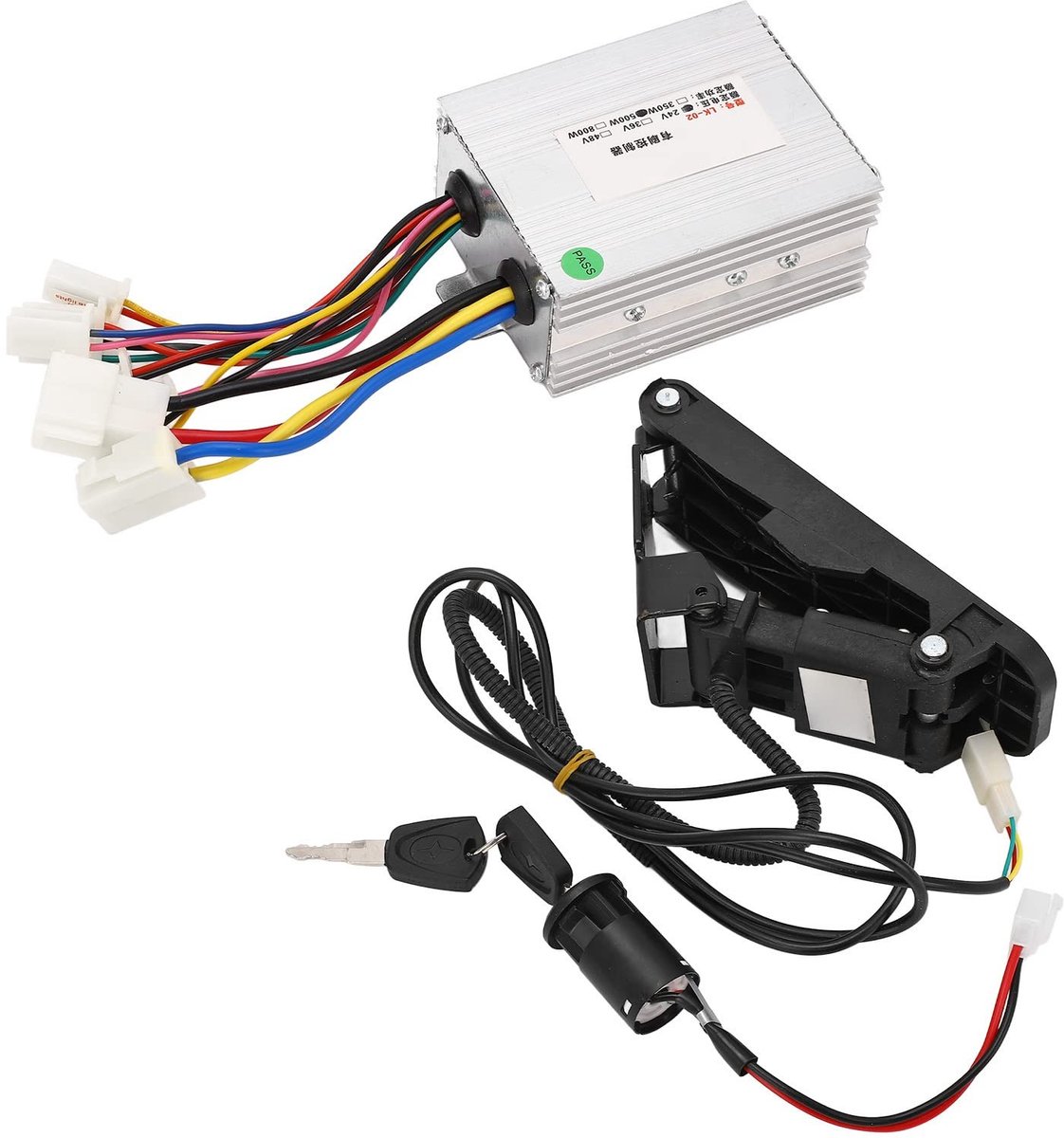 Allecto - 24V Snelheidsmotorcontroller - Gaspedaal met Slotsleutels - Aluminium Behuizing - Elektrische Fietsscooter - Betrouwbare Circuitbeveiligi...