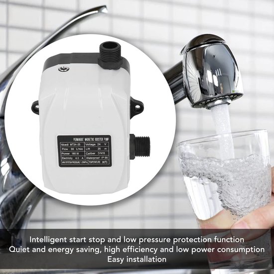 Dailygoody - Waterdruk Booster Pomp - Automatische Thuis Booster Pomp - Wit - Hoogwaardige Waterpomp voor Thuisgebruik - Ideaal voor Huishoudens en Tu van Merkloos — afbeelding 3