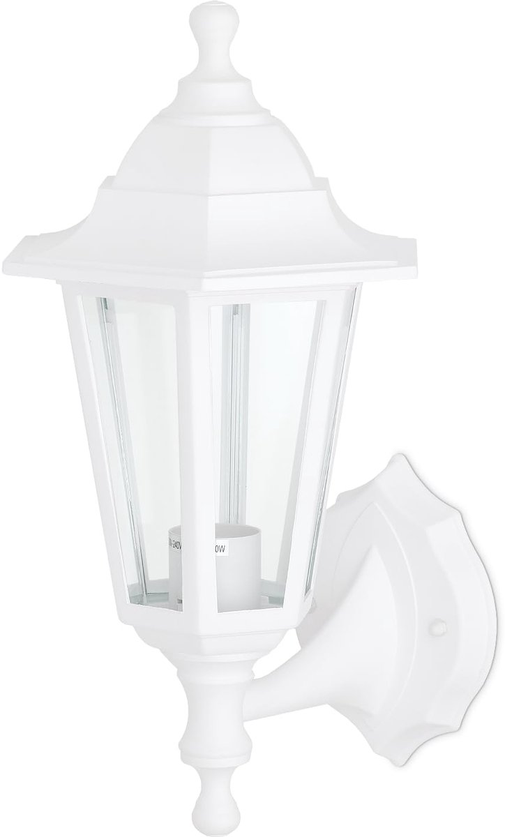 Kwazar Luminaire buitenwandlamp E27 IP44 wit Rustieke buitenlamp max. 60W – Weerbestendige wandverlichting voor gevel, tuin & entree | ERANO.A buitenlamp