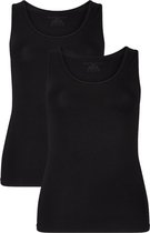 Comfortabel & Zijdezacht Bamboo Basics Singlets Anna (2-pack) - Zwart - XL