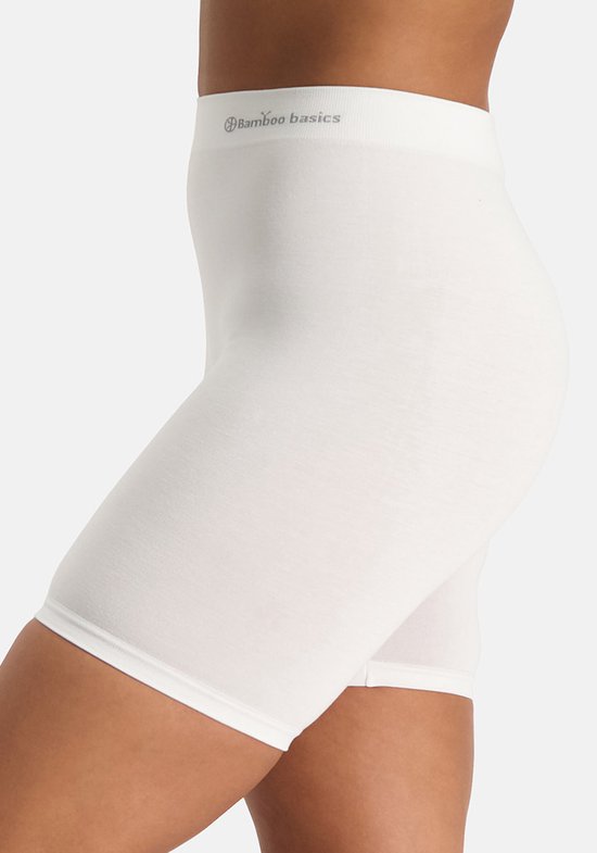 Bamboo Basics Biker Short Dames Naadloos Suze - Witte Korte Legging Dames - Maat XXL - Bamboe Bikershort Dames - Lange Onderbroek Dames — afbeelding 3