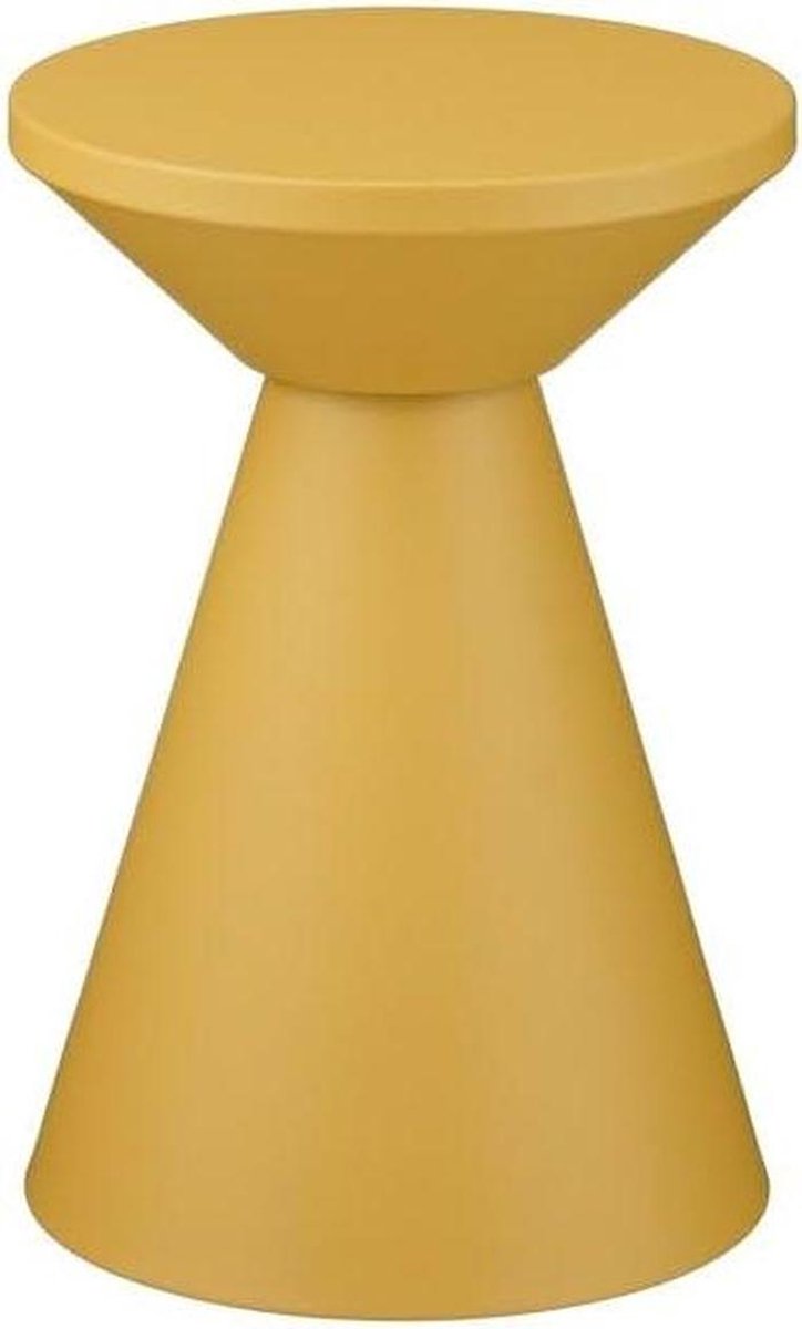 Bijzettafel - Ronde tafel - Woonkamer inrichten - Stijlvol accent - H45 x Ø31 cm - Oker