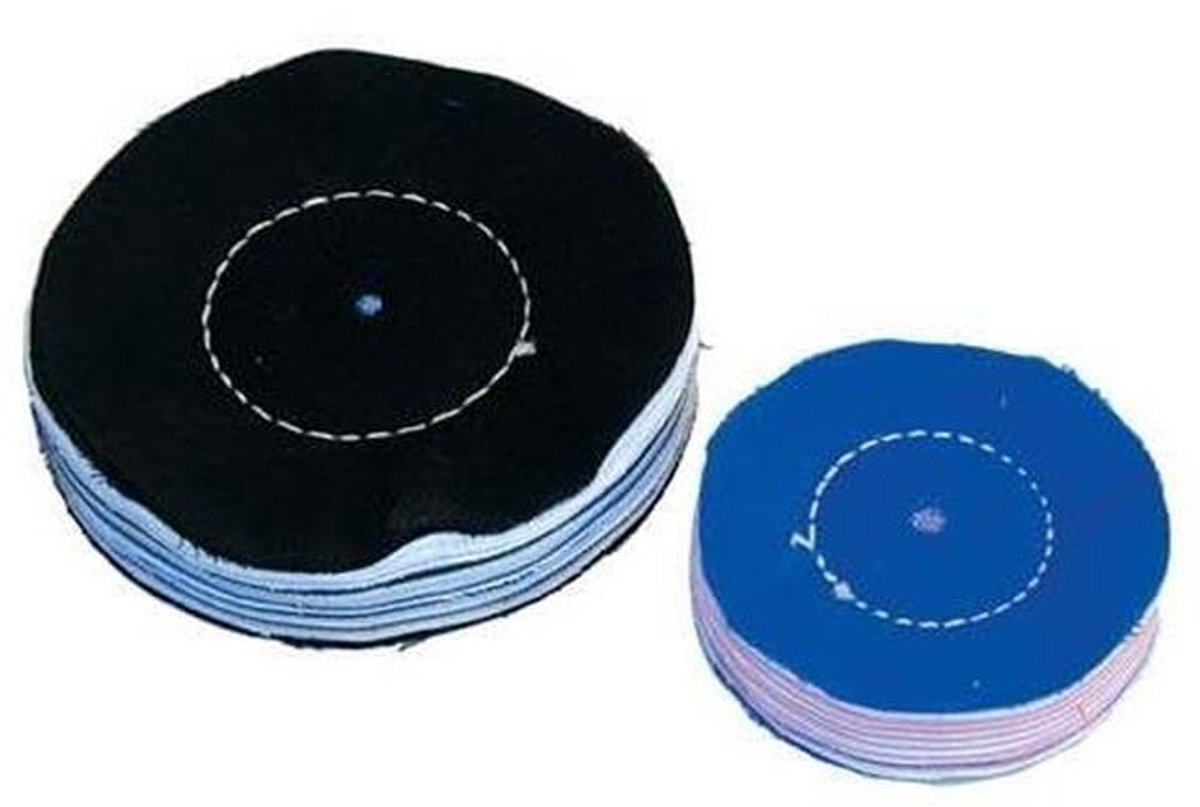 Polijstschijf Doek - Afwerkingsschijf - Metaal Bewerken - Stofvrij Werken - 180mm - Wit