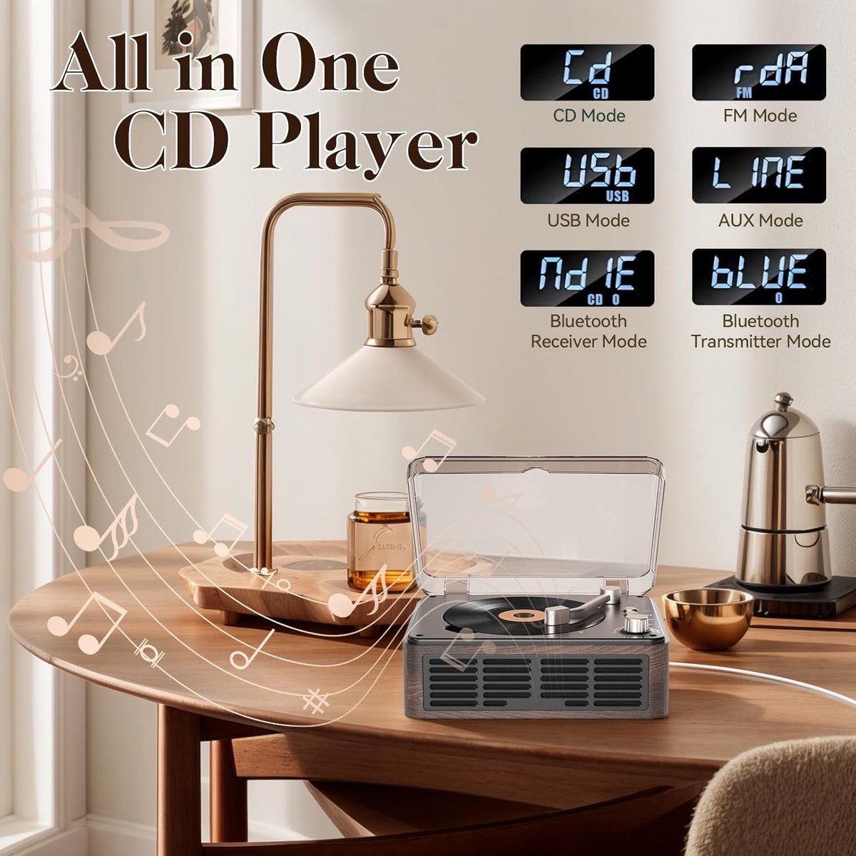 COOAU Bluetooth CD Speler thumbnail 5