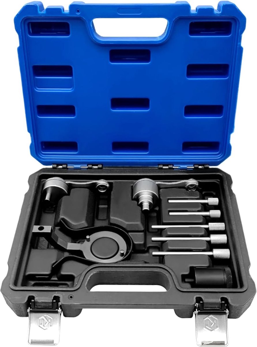 Camshaft Alignement en Timing Gereedschap voor Land Rover en Jaguar V6 Diesel Motoren, Inclusief Flywheel Lock en Pulley Tools, Perfect voor 2.7, 3.0 en 5.0 Modellen