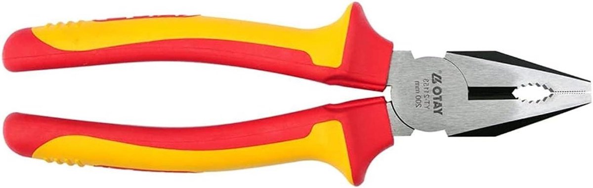 Combinatietang - Isolatietang VDE - Veilig Elektricien Werk - Geïsoleerd tot 1000V - 160 mm - Rood
