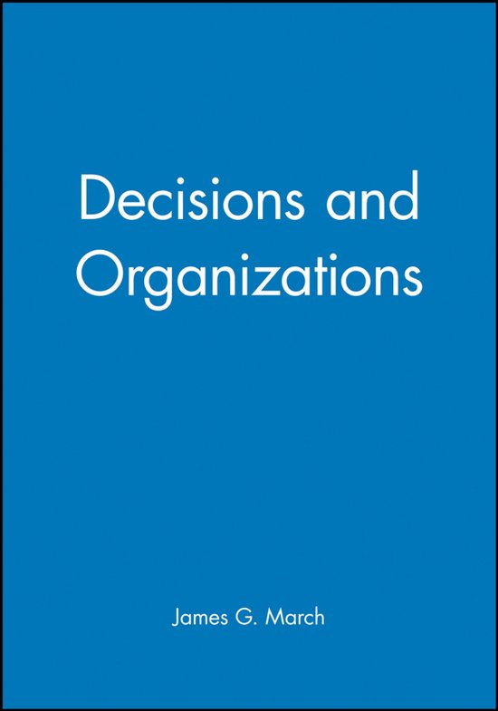 Decisions and Organizations - cover