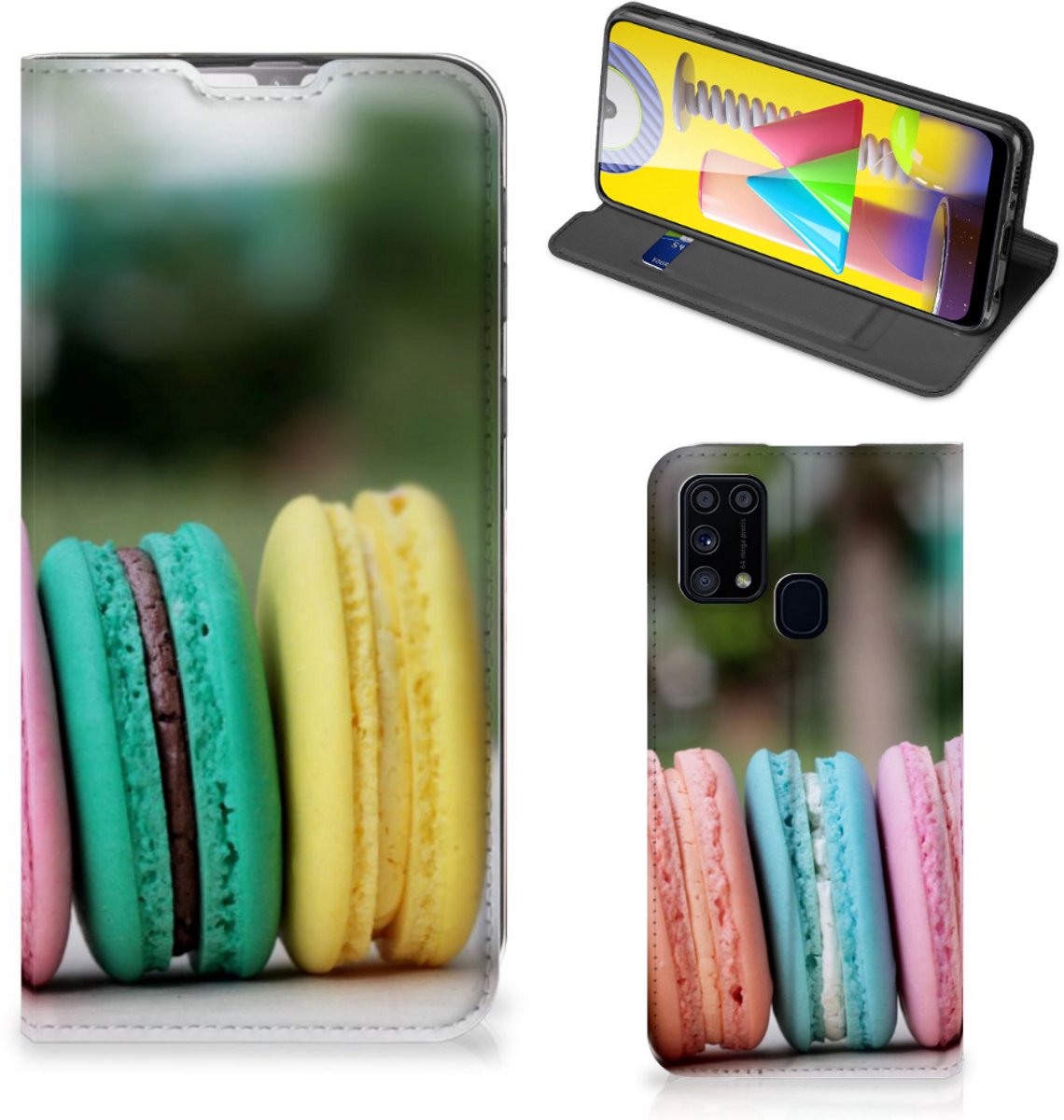 Samsung Galaxy M31 Flip Style Cover Macarons