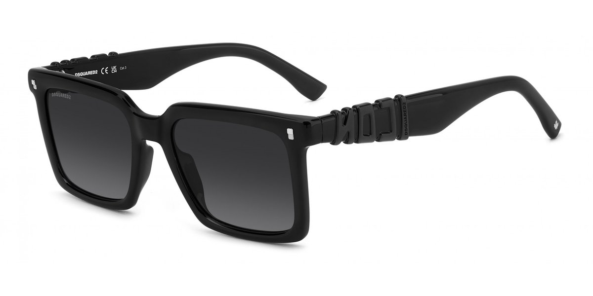 Dsquared2 ICON 0025/S BLACK/GREY SHADED 53/19/145 Herrenbrillen Zonnebrillen