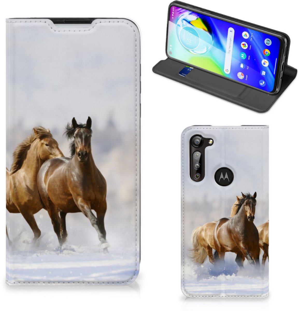 Motorola Moto G8 Power Hoesje maken Paarden