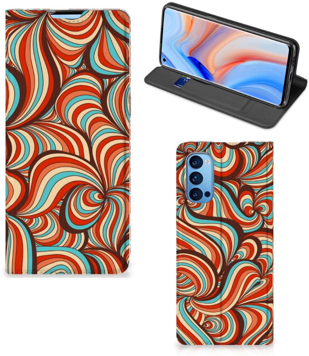 Book Case voor OPPO Reno4 Pro 5G Bookcase Retro