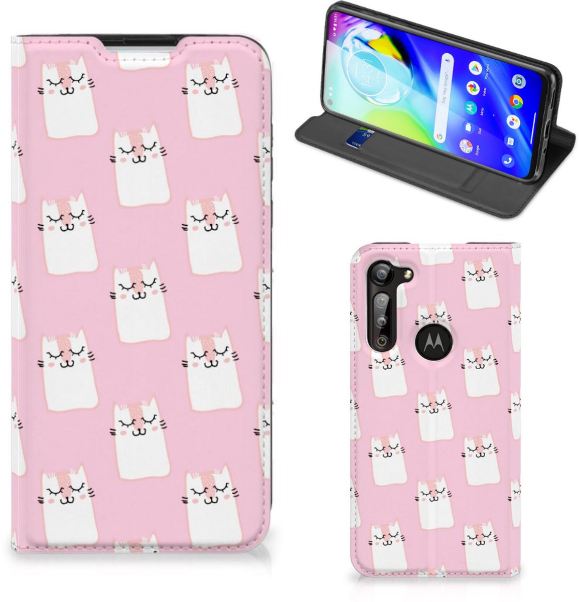 Motorola Moto G8 Power Hoesje maken Sleeping Cats