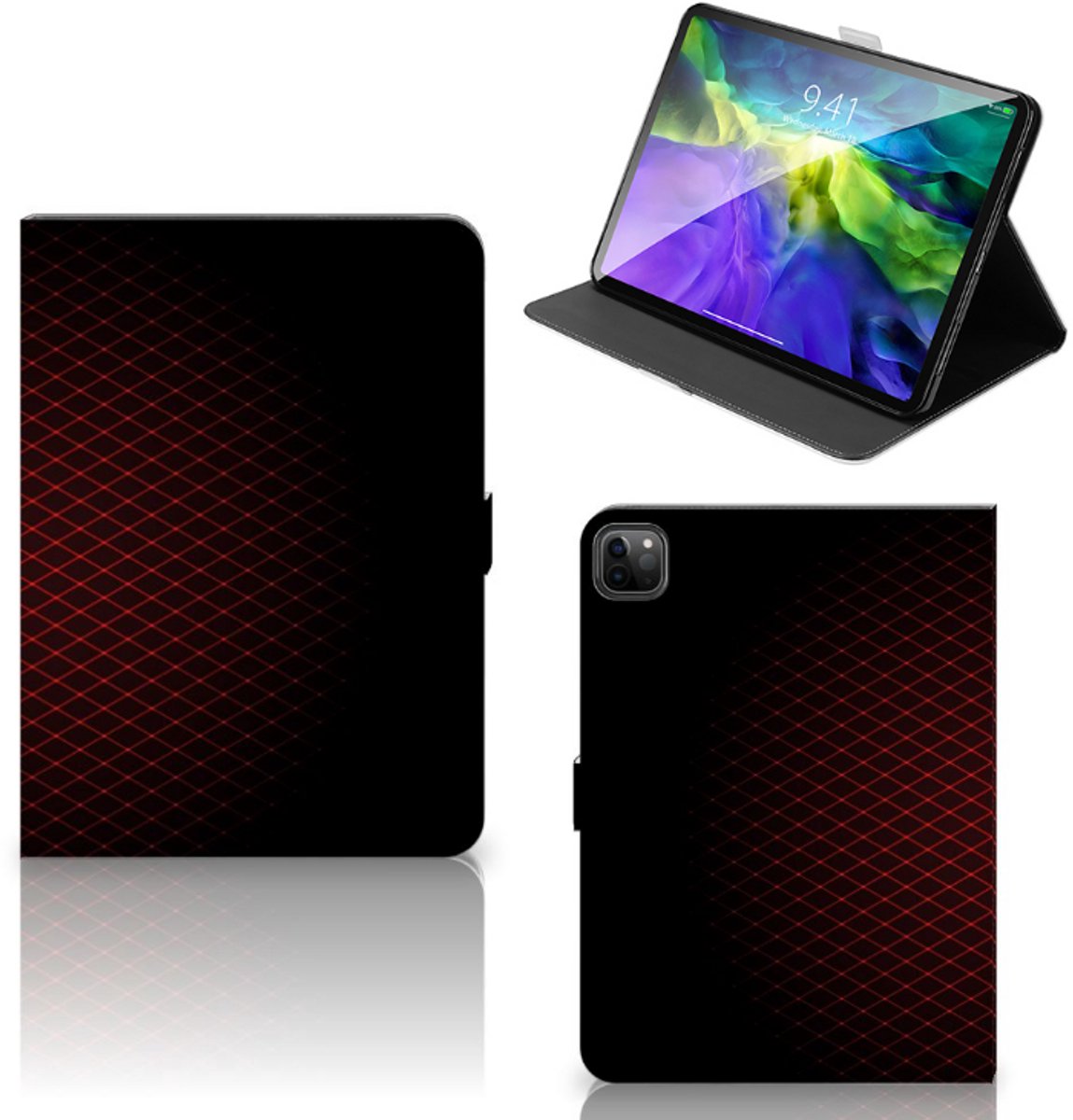 iPad Pro 11 2020/2021/2022 Tablet Hoes Geruit Rood