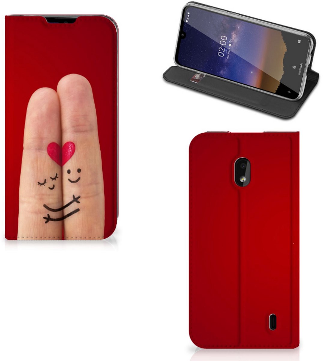Nokia 2.2 Hippe Standcase Liefde - Origineel Romantisch Cadeau