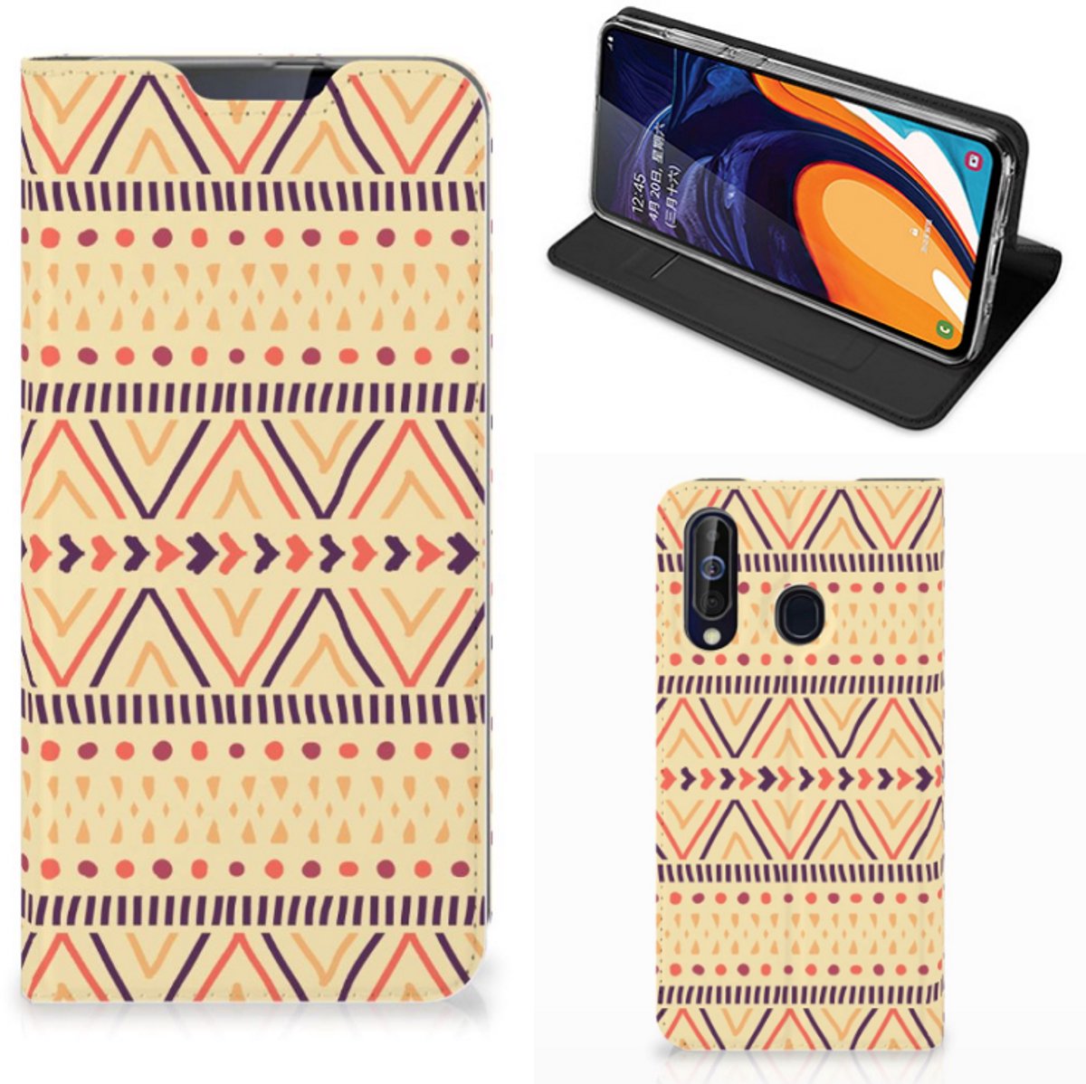 Samsung Galaxy A60 Hoesje met Magneet Aztec Yellow