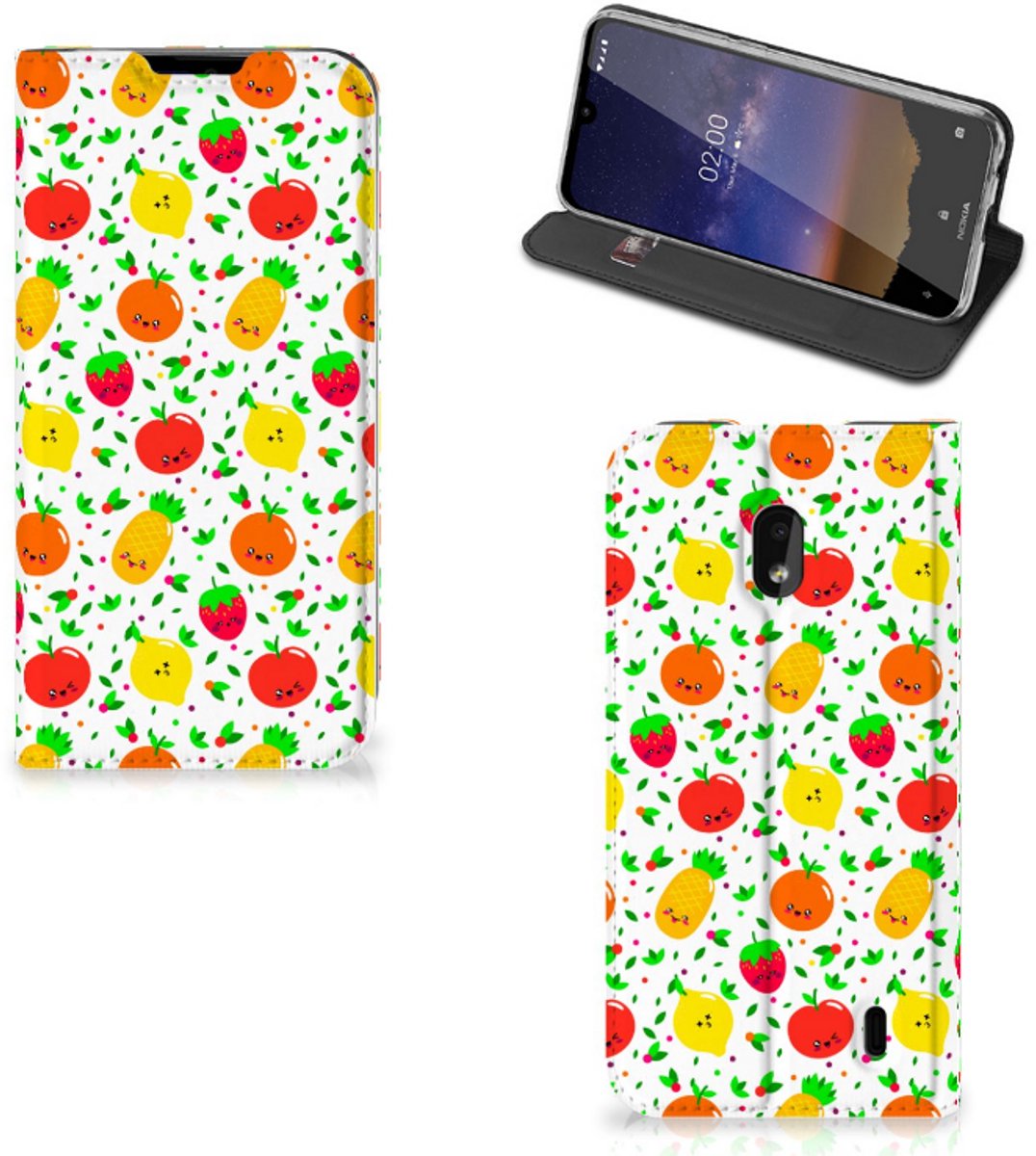 Nokia 2.2 Flip Style Cover Fruits