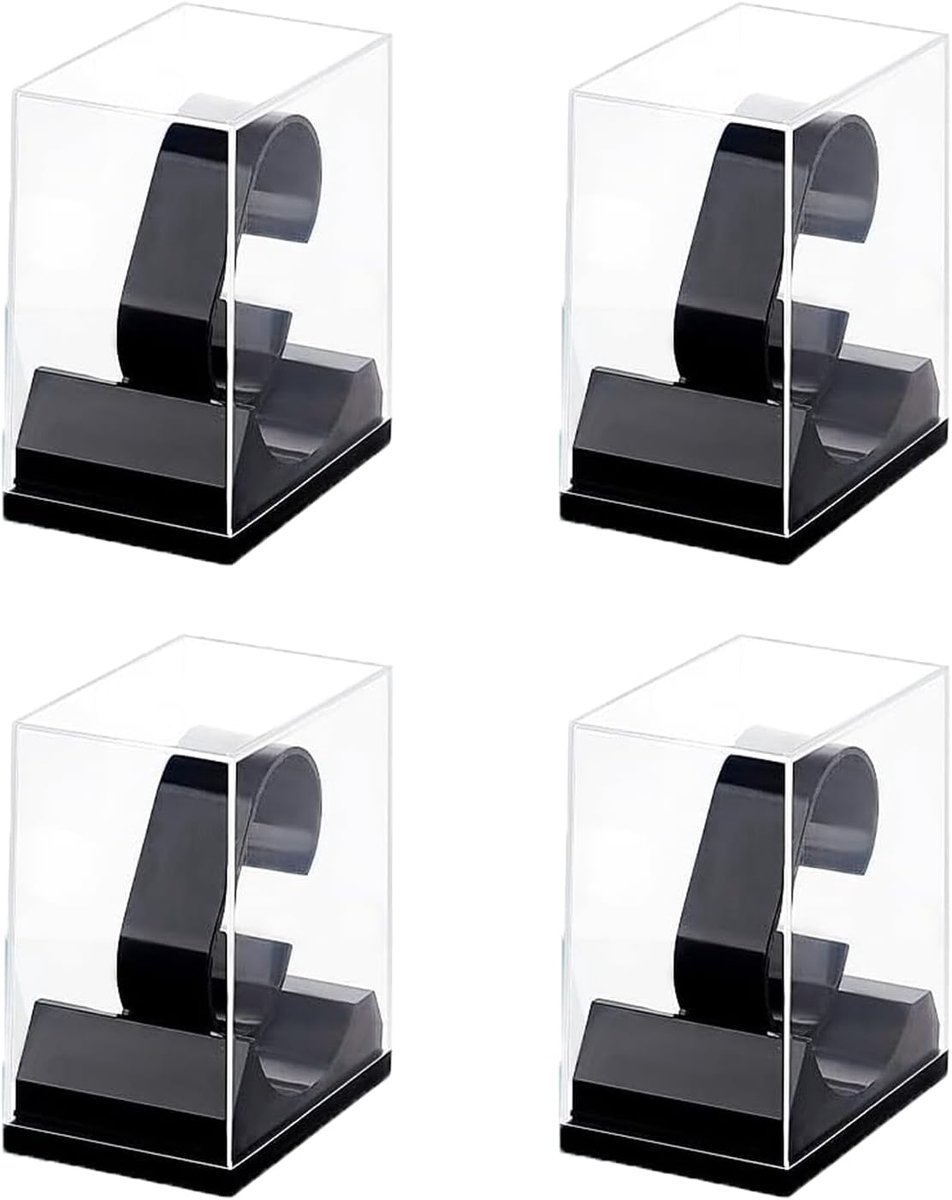 4 stuks horlogestandaard - acryl horlogehouder - transparante horlogehouder - horloges tentoonstellingsstandaard - houder armbandstandaard - voor horloge of armband - accessoires voor horloge collectie