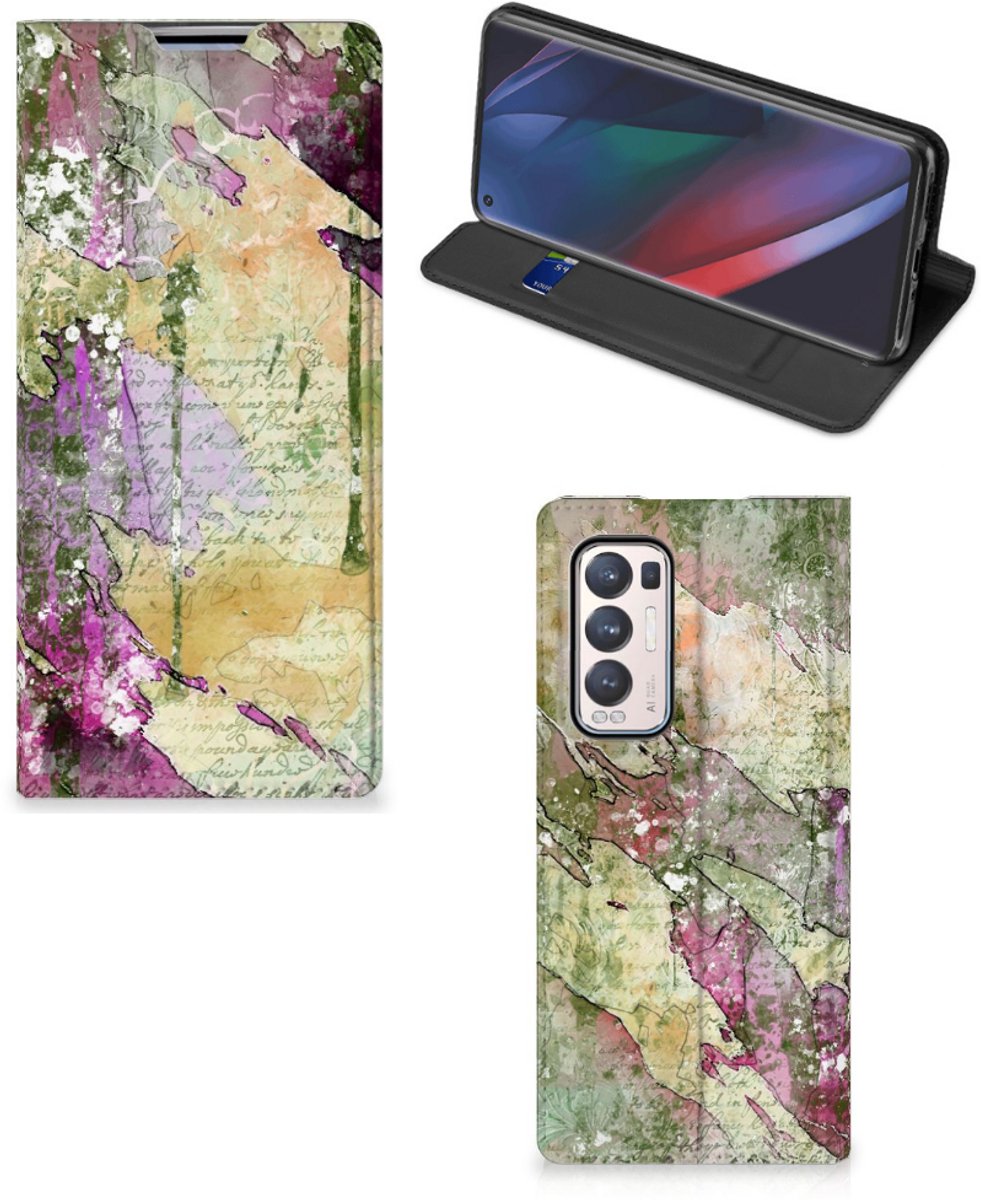 Bookcase OPPO Find X3 Neo Letter Painting