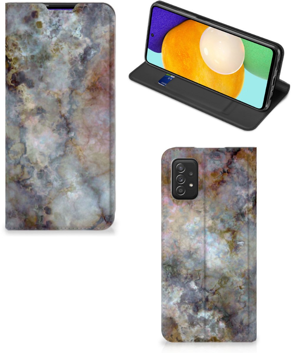 Samsung Galaxy A03s Standcase Marmer Grijs