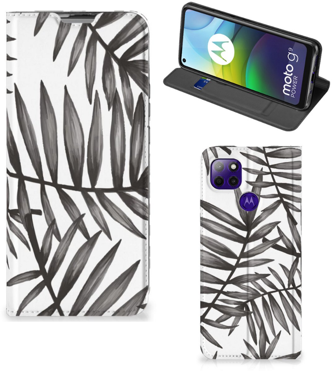 Motorola Moto G9 Power Smart Cover Leaves Grey