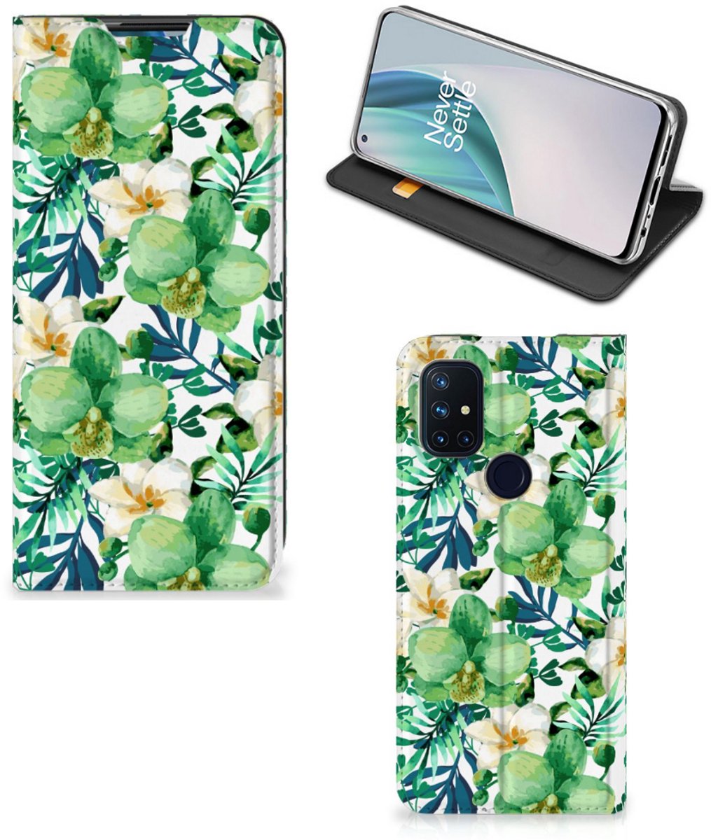 OnePlus Nord N10 5G Smart Cover Orchidee Groen